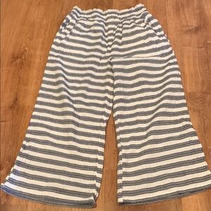 aerie Striped Wide-Leg Cropped Pants